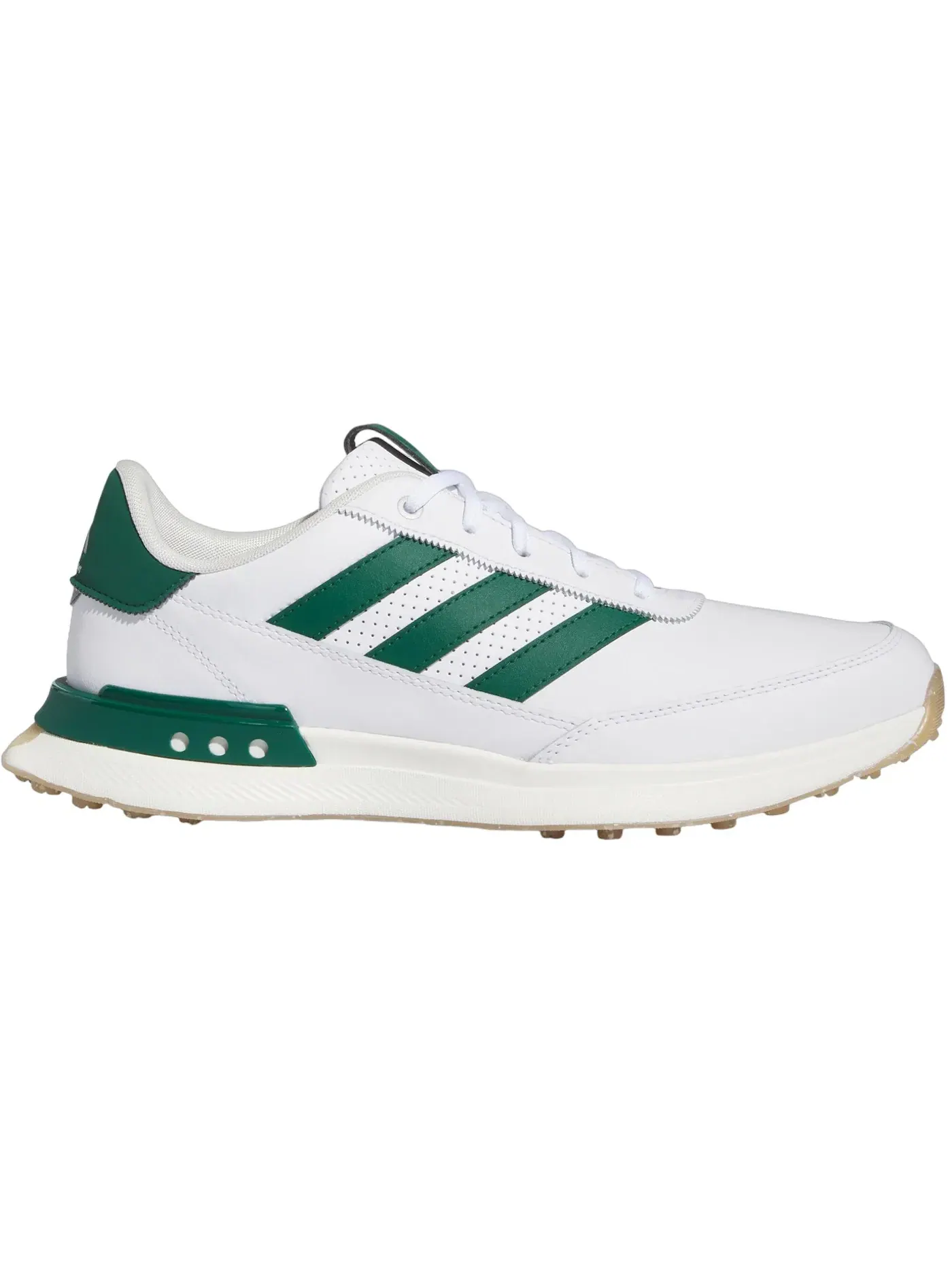Мужские кроссовки для гольфа с шипами Adidas S2G Spikeless Leather 24 Golf — изображение 1 из 1, белый зеленый