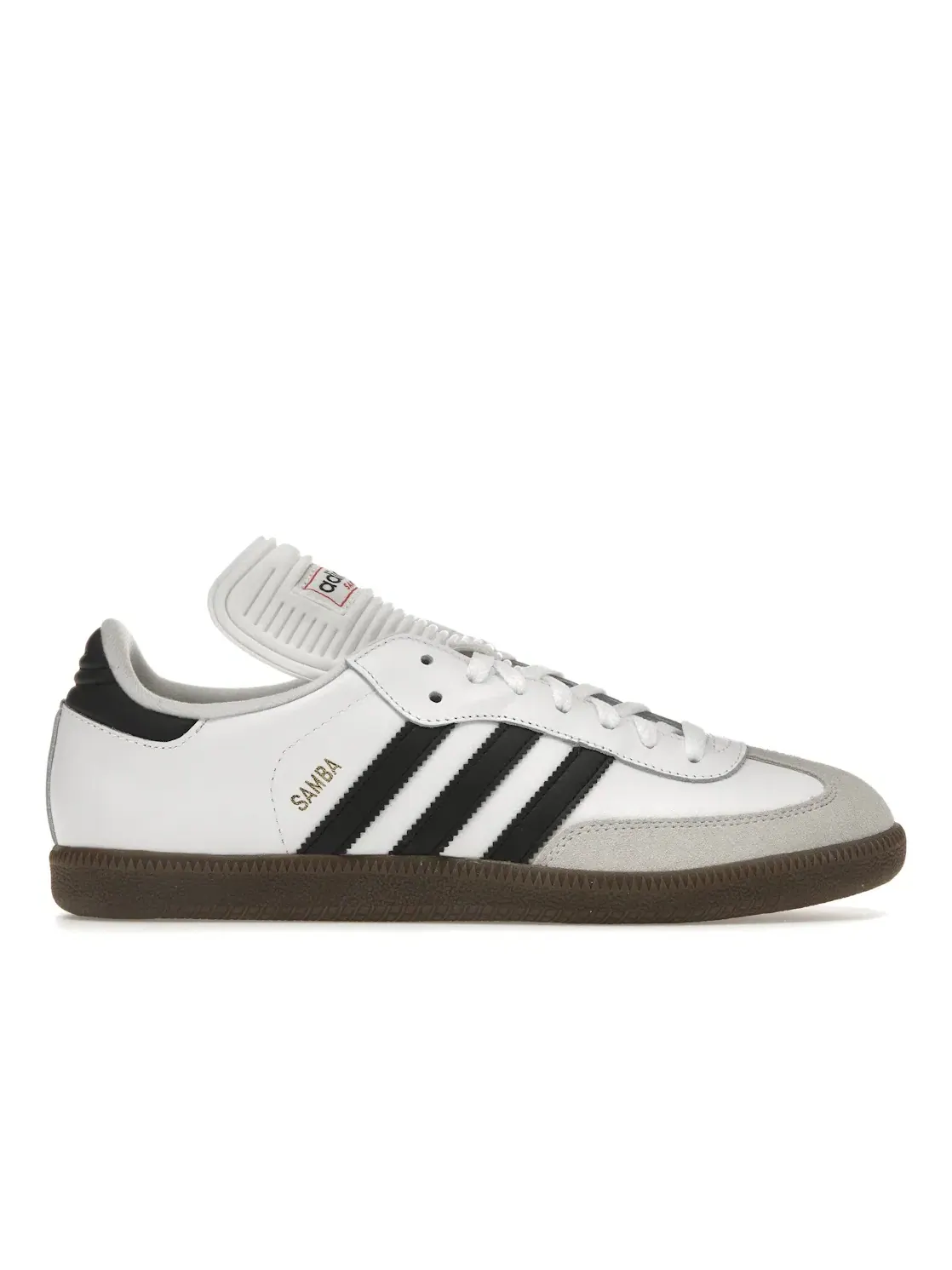 Мужские кроссовки с замшевой накладкой Adidas Samba Classic — изображение 1 из 4, белый/черный/белый