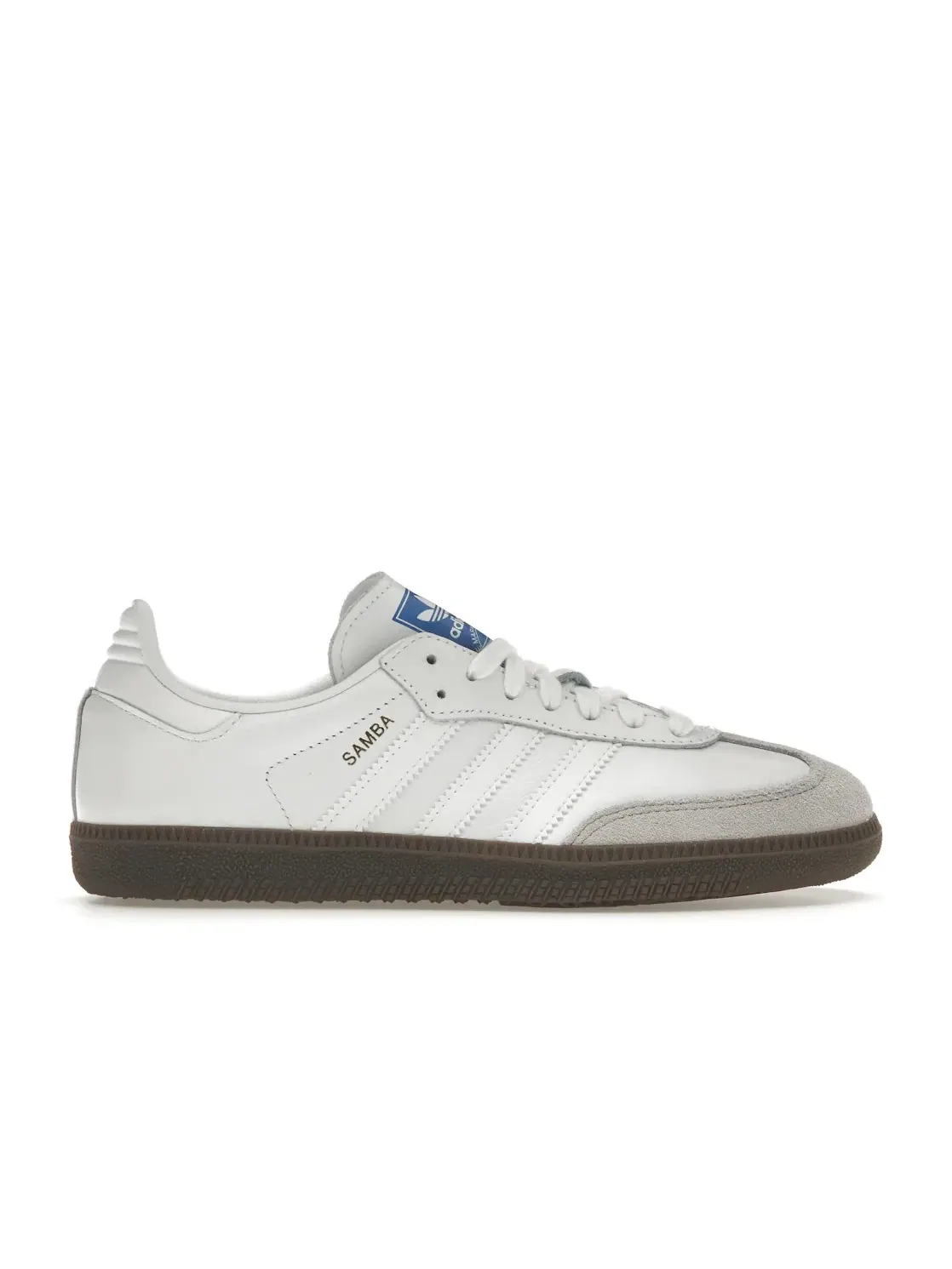 Мужские кроссовки с гладкой кожи Samba Adidas — изображение 1 из 4, белый/белый