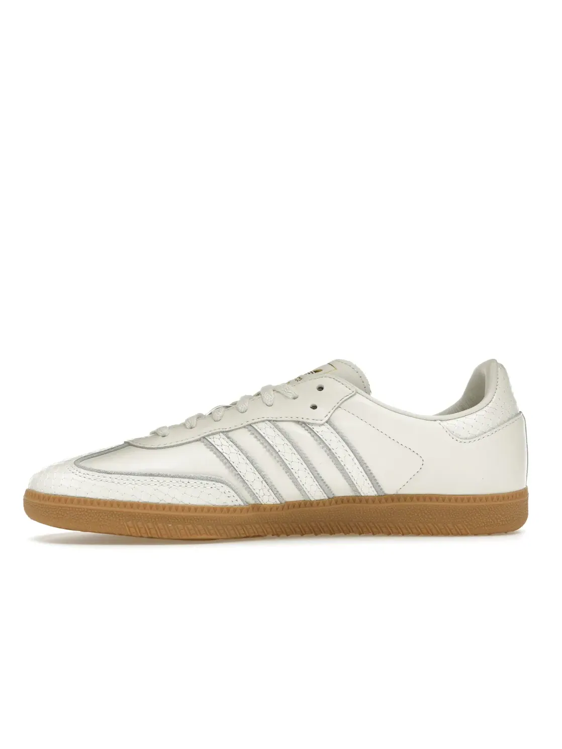 Мужские кроссовки с змеиным принтом Adidas Samba — изображение 3 из 4, белый/белый