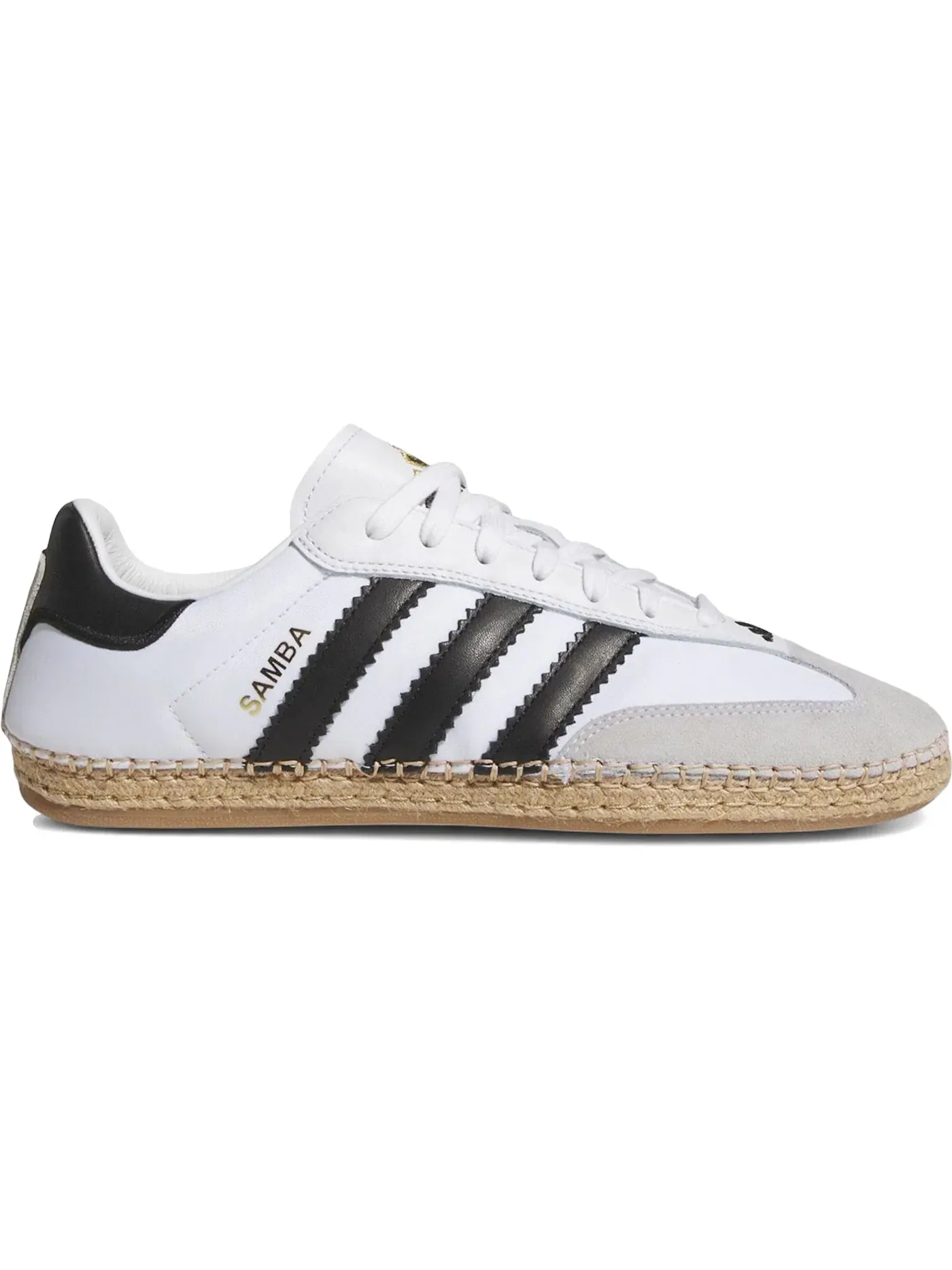 Мужские кроссовки с плетеной подошвой Adidas Samba Espadrille — изображение 1 из 1, белый/черный