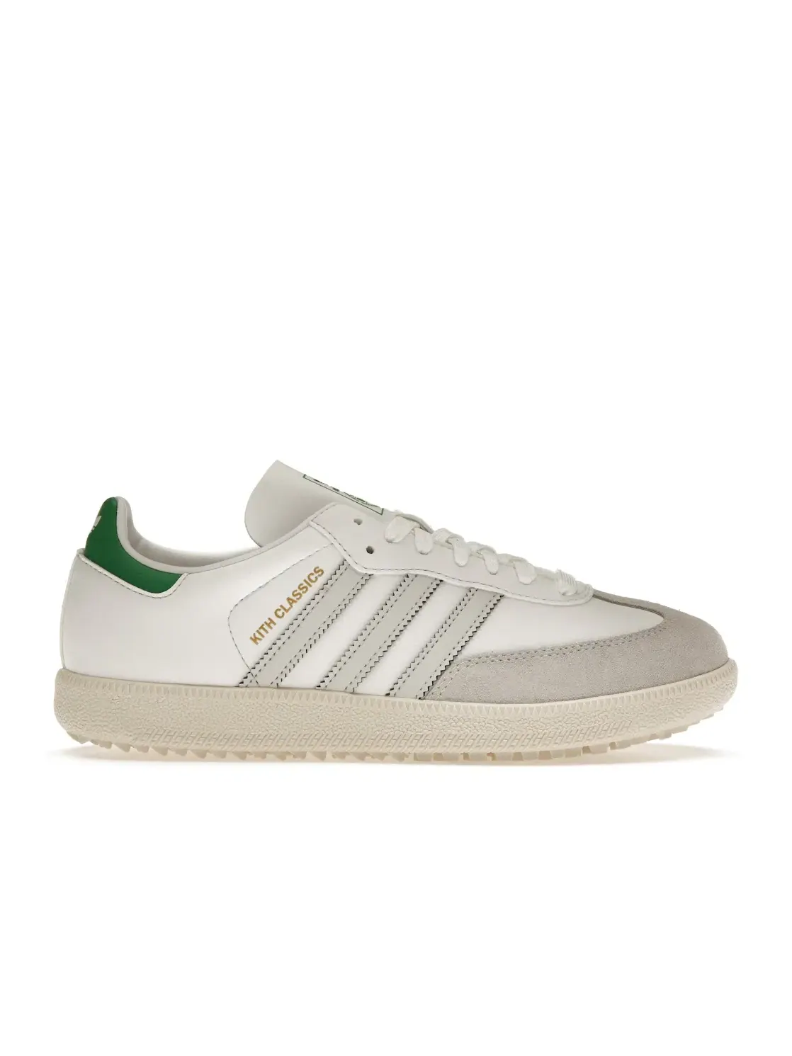 Мужские кеды из кожи с принтом Adidas Samba Golf — изображение 1 из 4, белый/серый/белый