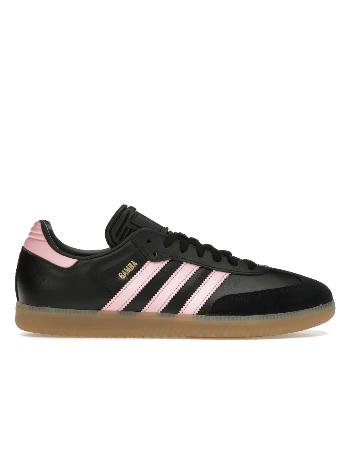 Мужские кроссовки с замшевым носком Adidas Samba — изображение 1 из 4, черный/розовый