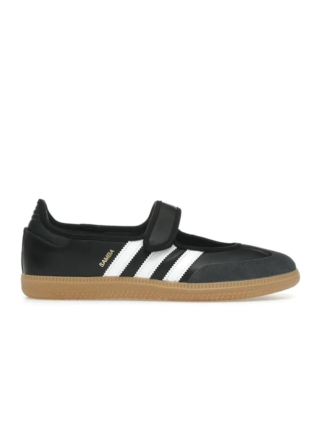 Женские кроссовки с гладкой кожей Adidas Samba Jane — изображение 1 из 4, черный//белый