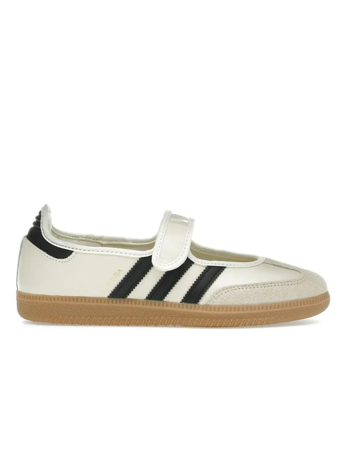 Женские кроссовки lifestyle с замшевыми вставками Adidas Samba Jane — изображение 1 из 4, кремовый белый//черный