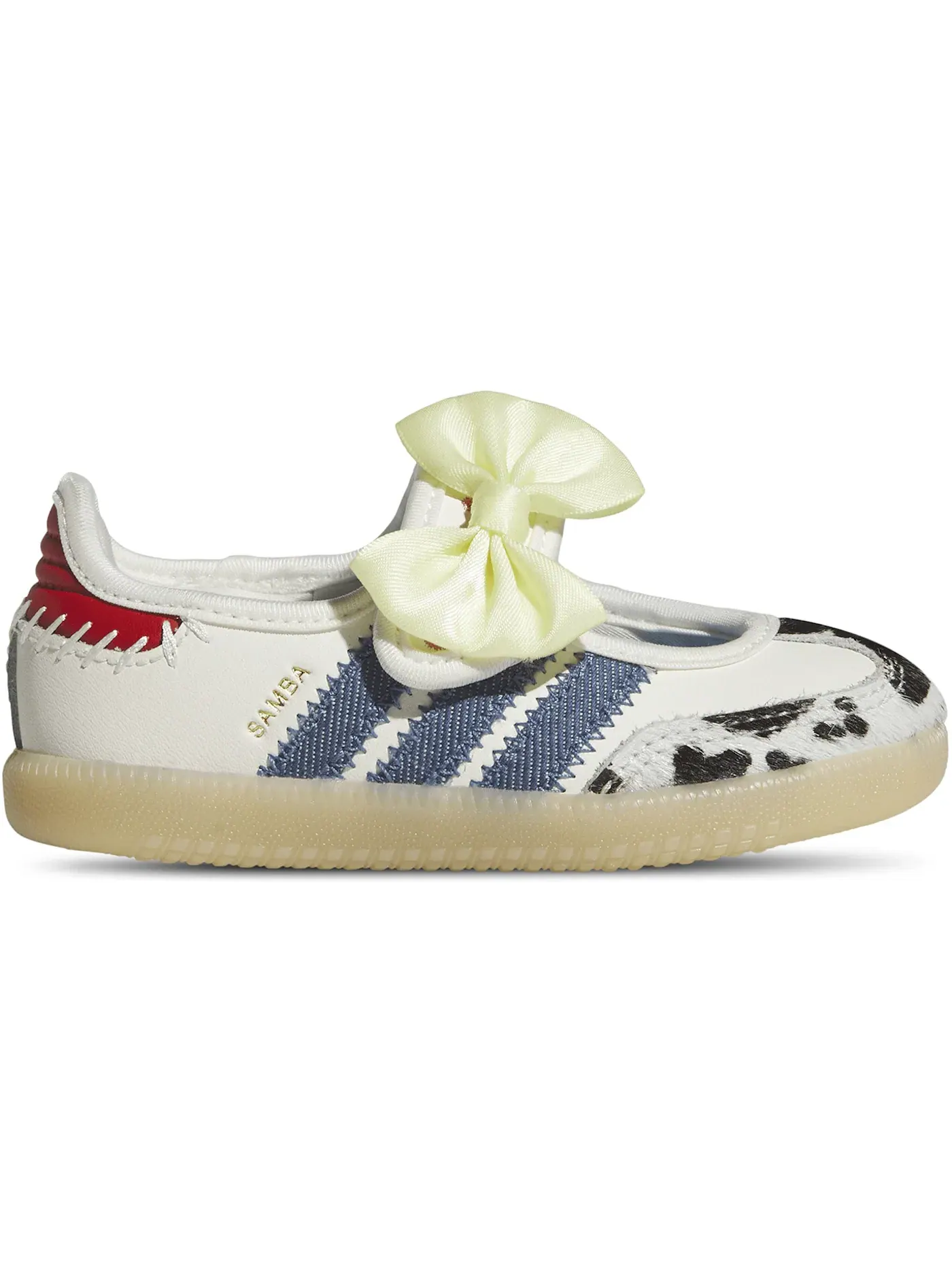 Детские кроссовки для девочек с принтом Adidas Samba Jane Disney Pixar's Toy Story Jessie — изображение 1 из 1, белый черный