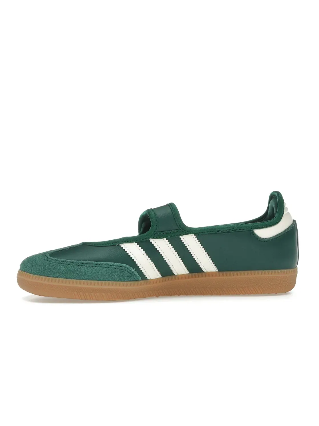 Женские кроссовки с замшевым верхом Adidas Samba Jane — изображение 3 из 4, зеленый кремовый белый
