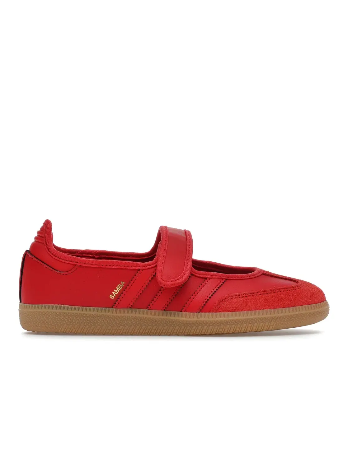 Детские кроссовки Mary Jane на липучке Samba Jane Adidas — изображение 1 из 4, красный/красный