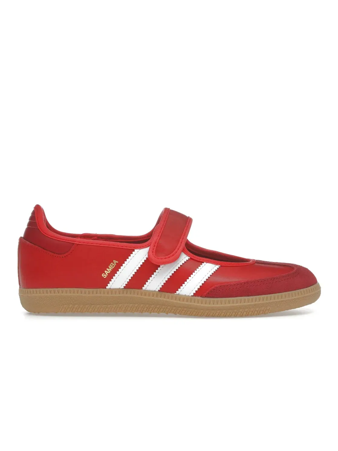 Женские кроссовки с кожаным верхом Adidas Samba Jane — изображение 1 из 4, красный