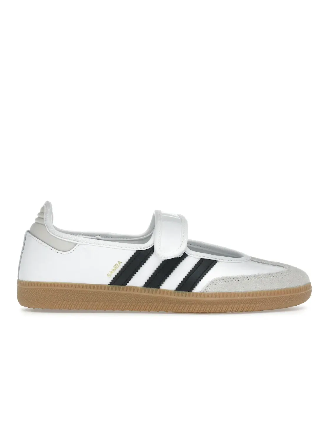 Женские кроссовки Lifestyle с замшевым накладным носком Adidas Samba Jane — изображение 1 из 4, белый черный