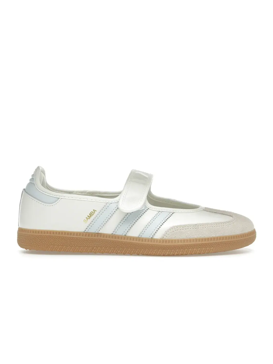 Женские кроссовки с замшевыми вставками Adidas Samba Jane — изображение 1 из 4, белый//синий