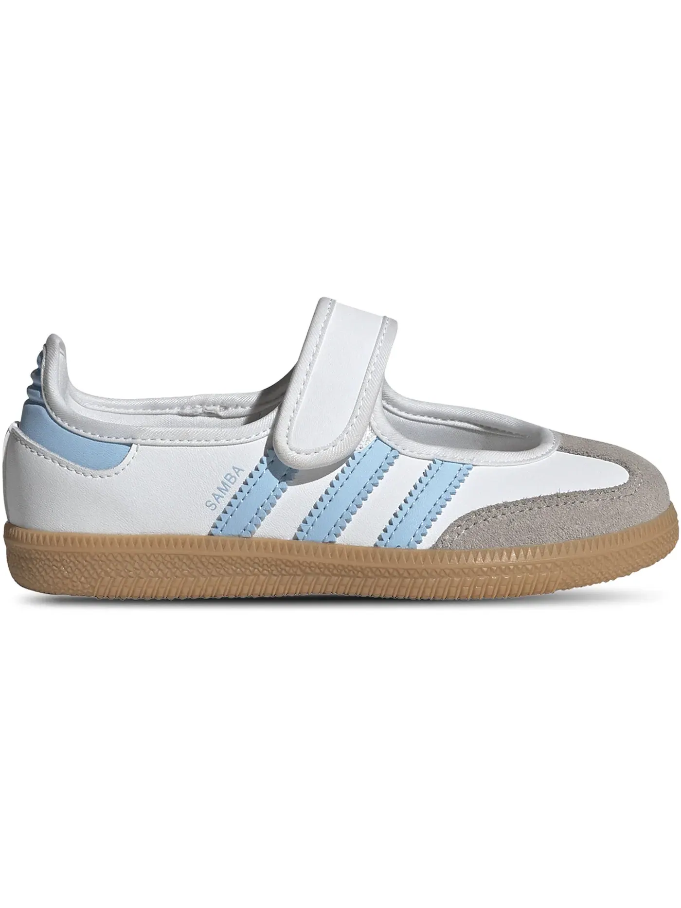 Детские кроссовки для девочек с длинным рукавом Adidas Samba Jane — изображение 1 из 1, белый/прозрачный