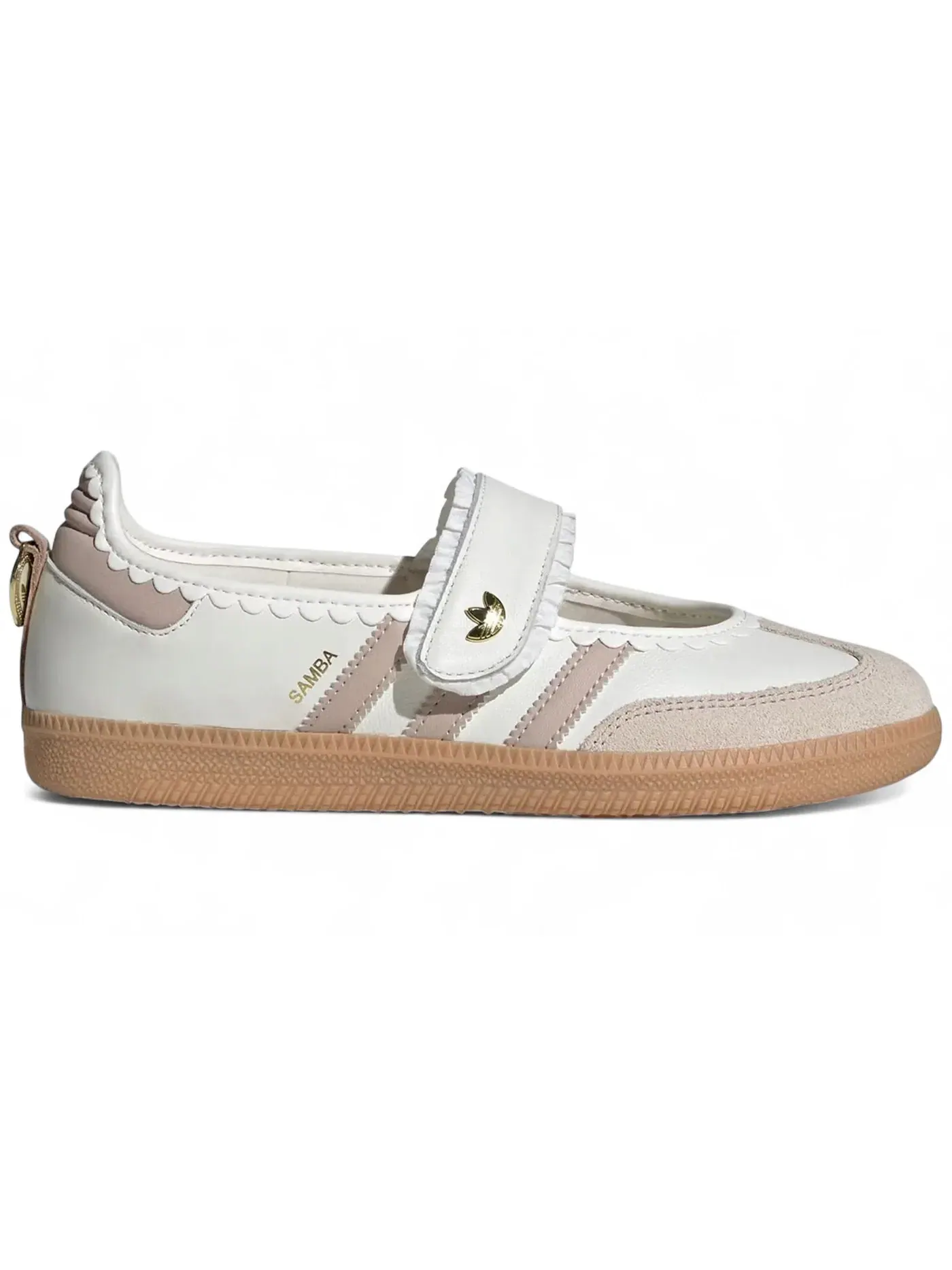Женские кроссовки с розовыми акцентами Adidas Samba Jane — изображение 1 из 1, белый/розовый