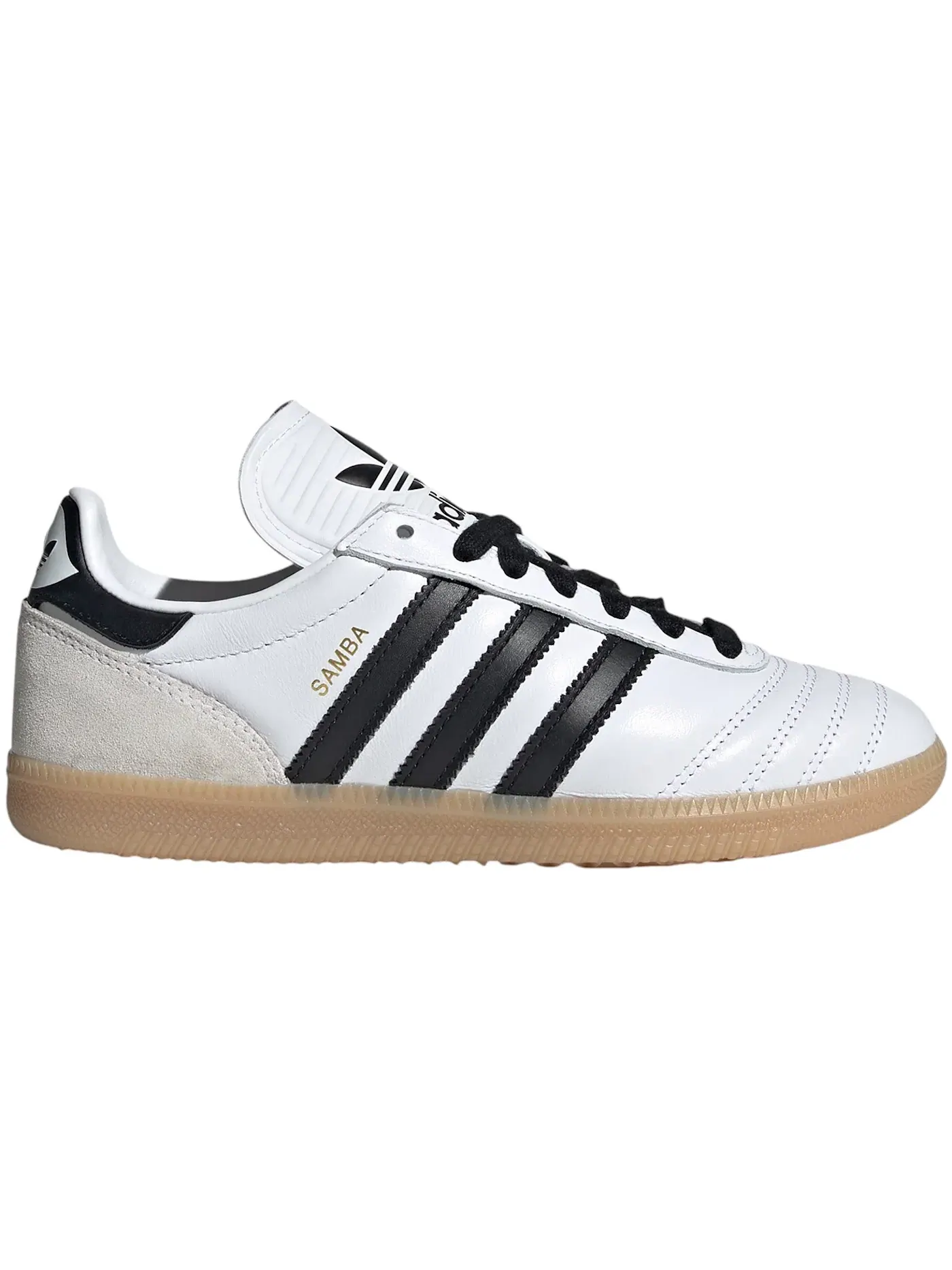 Детские кеды с длинным язычком Adidas Samba JP — изображение 1 из 1, белый/черный