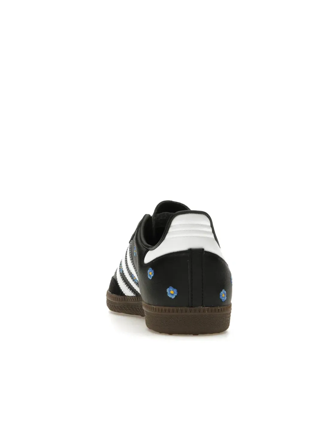 Женские кроссовки с вышивкой цветов Adidas Samba — изображение 4 из 4, черный/черный/белый