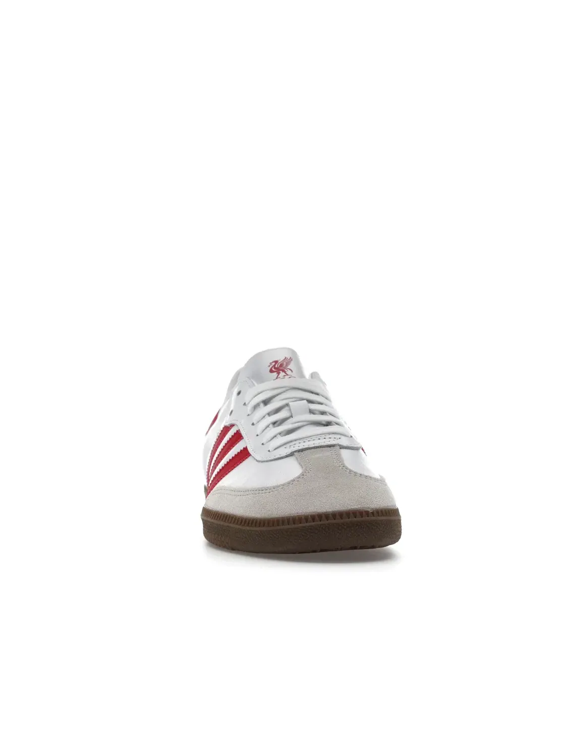 Мужские кроссовки с замшевыми вставками Samba Adidas — изображение 2 из 4, белый/красный