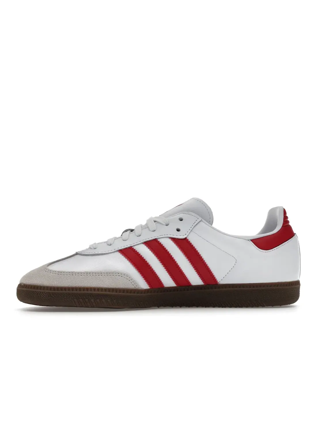 Мужские кроссовки с замшевыми вставками Samba Adidas — изображение 3 из 4, белый/красный