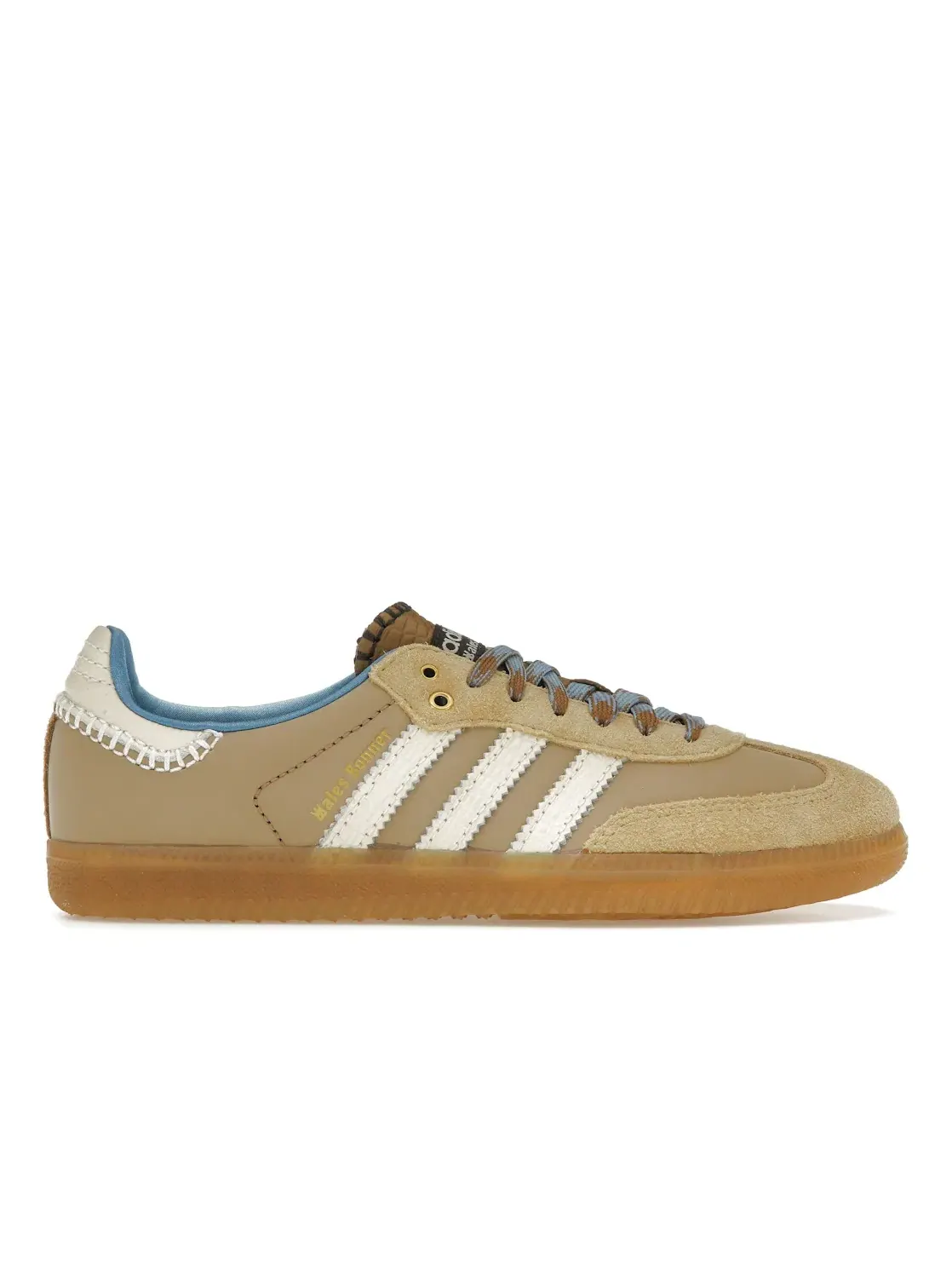 Мужские кроссовки с замшевой накладкой Adidas Samba Nylon — изображение 1 из 4, белый белый синий