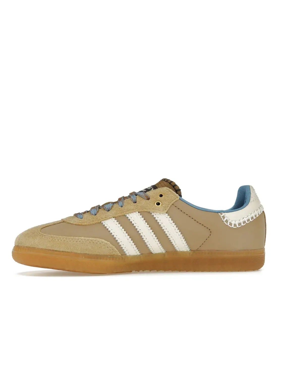 Мужские кроссовки с замшевой накладкой Adidas Samba Nylon — изображение 3 из 4, белый белый синий