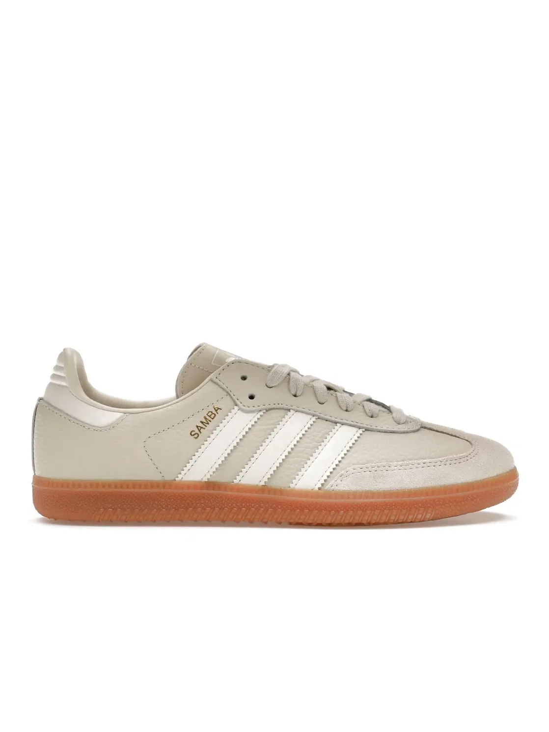 Женские кроссовки с замшевыми вставками Adidas Samba OG — изображение 1 из 4, белый/бежевый
