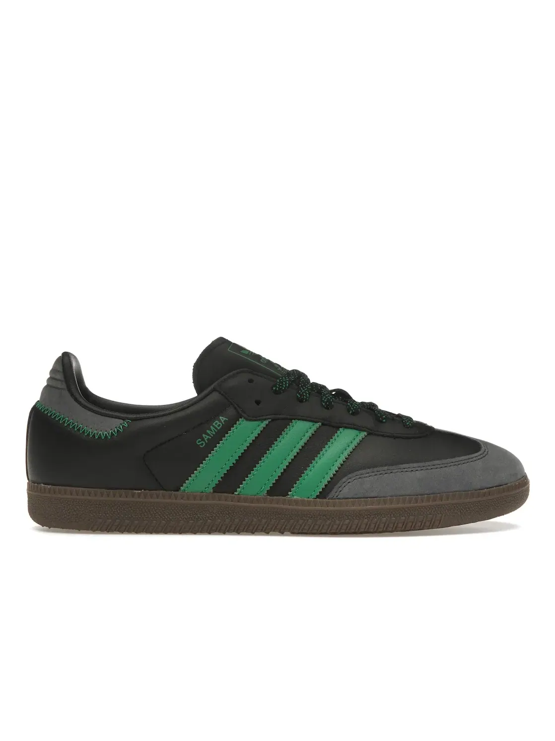 Женские кроссовки lifestyle Adidas Samba OG — изображение 1 из 4, черный/зеленый/серый
