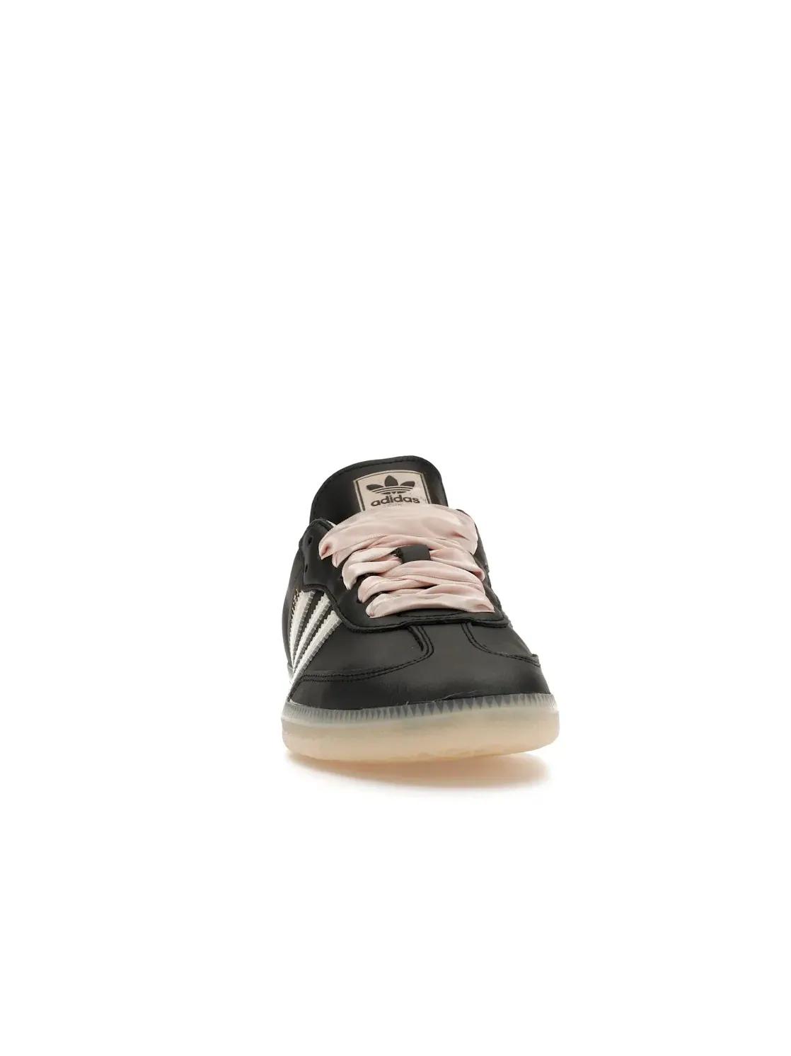 Женские кроссовки с розовыми ленточками Adidas Samba OG — изображение 2 из 4, черный/бежевый/розовый