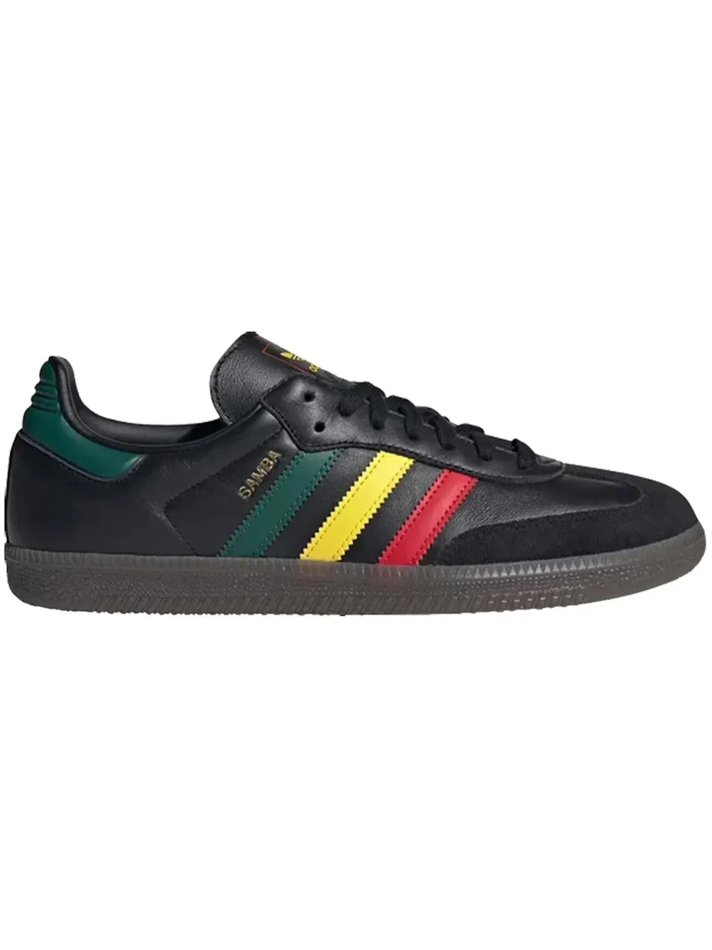 Мужские кроссовки с замшевым носком Adidas Samba OG — изображение 1 из 1, черный/желтый/зеленый