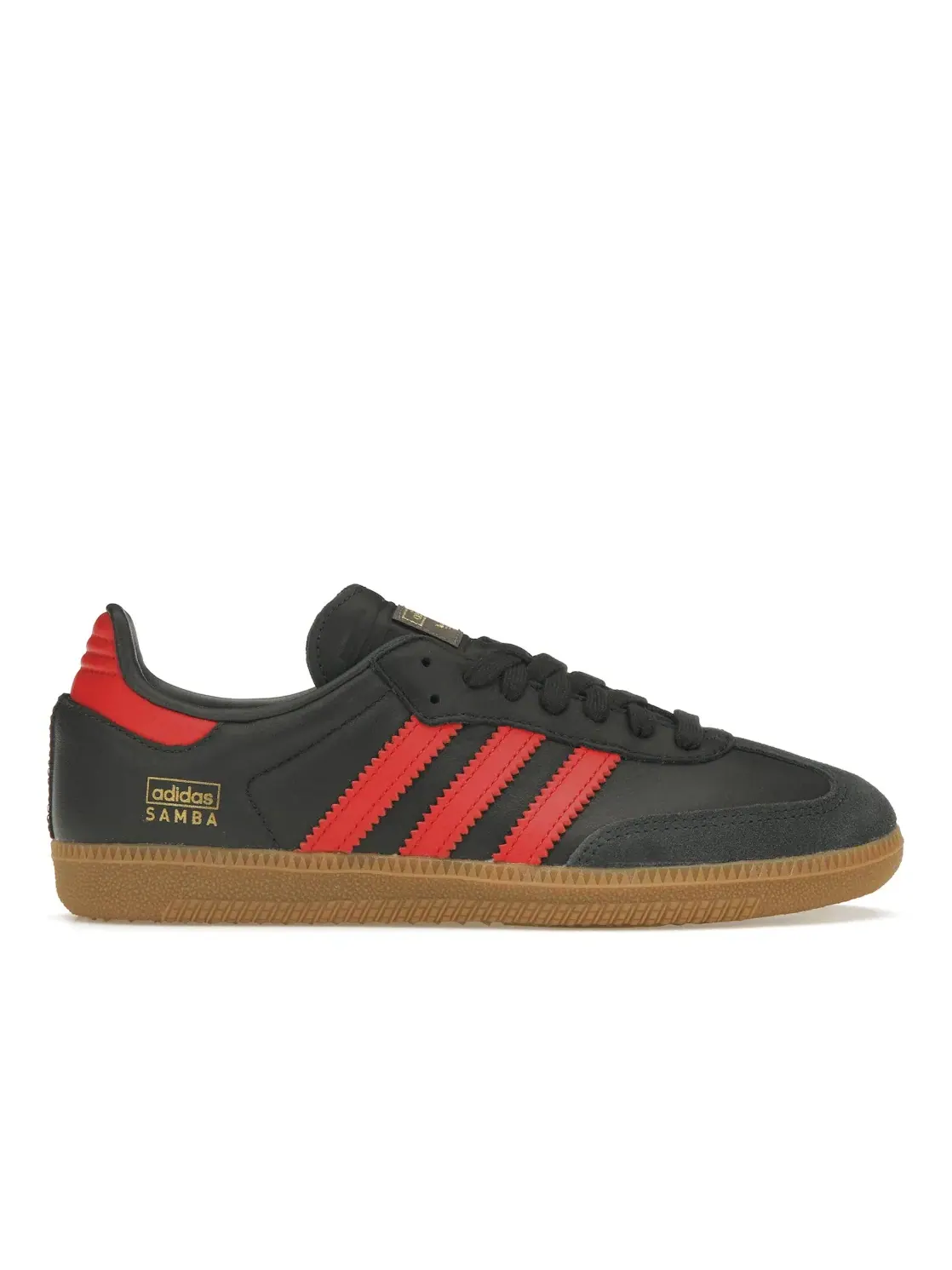 Мужские кроссовки с замшевым верхом Adidas Samba OG, Carbon/Better Scarlet/Gum — изображение 1 из 4