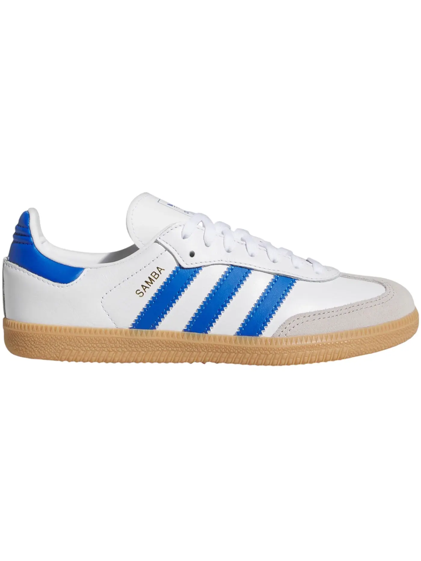 Детские кроссовки lifestyle с замшевыми вставками Adidas Samba OG — изображение 1 из 1, белый синий