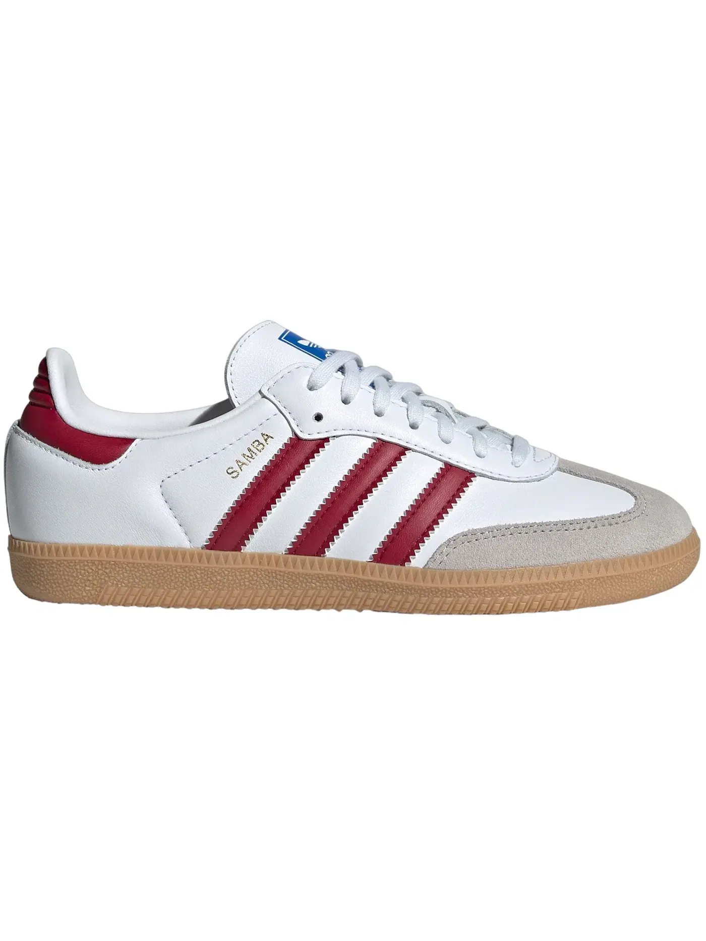 Детские кроссовки Lifestyle Adidas Samba OG — изображение 1 из 1, белый/бордовый