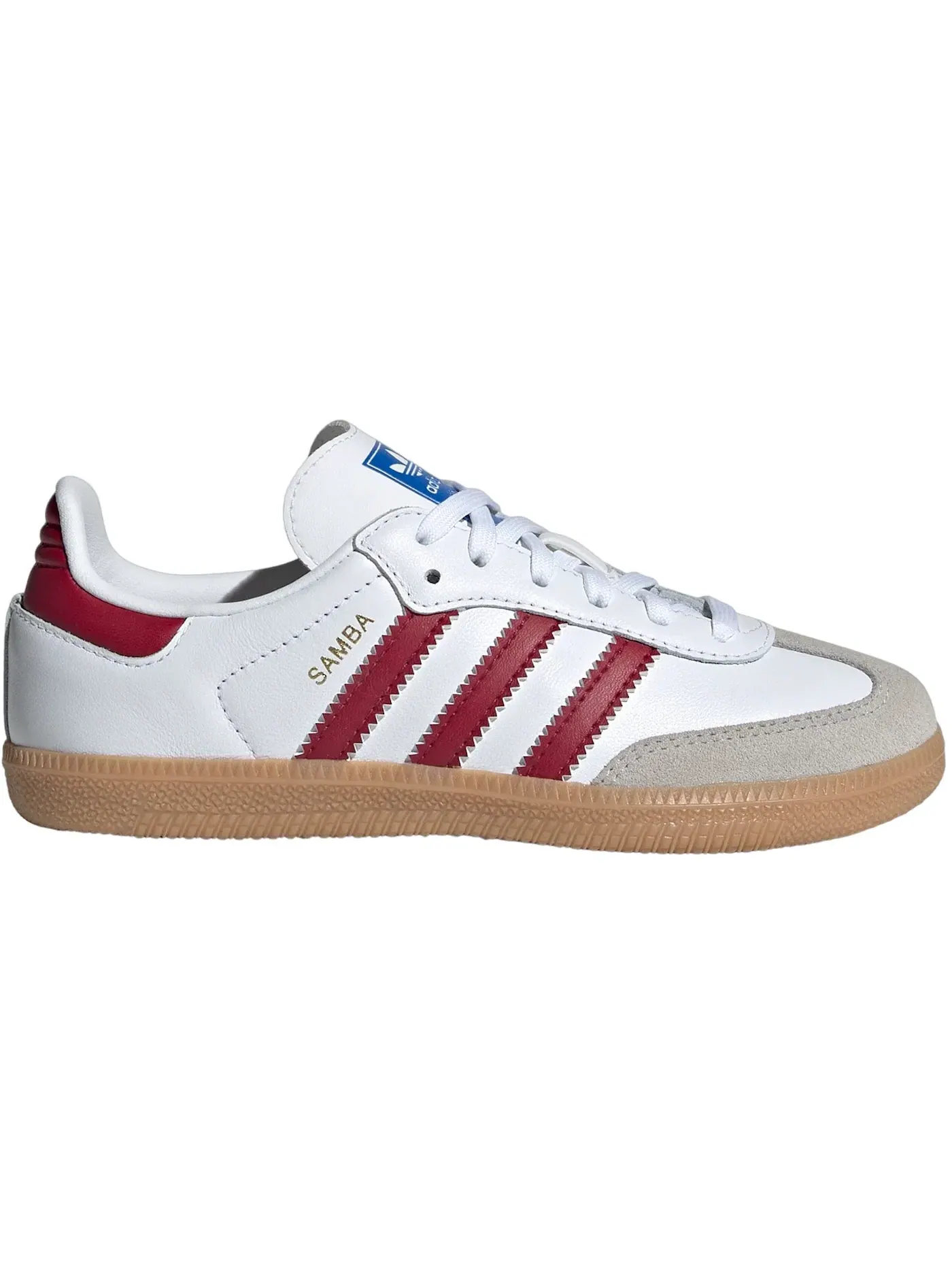 Детские кроссовки lifestyle Samba OG Adidas — изображение 1 из 1, белый/бордовый