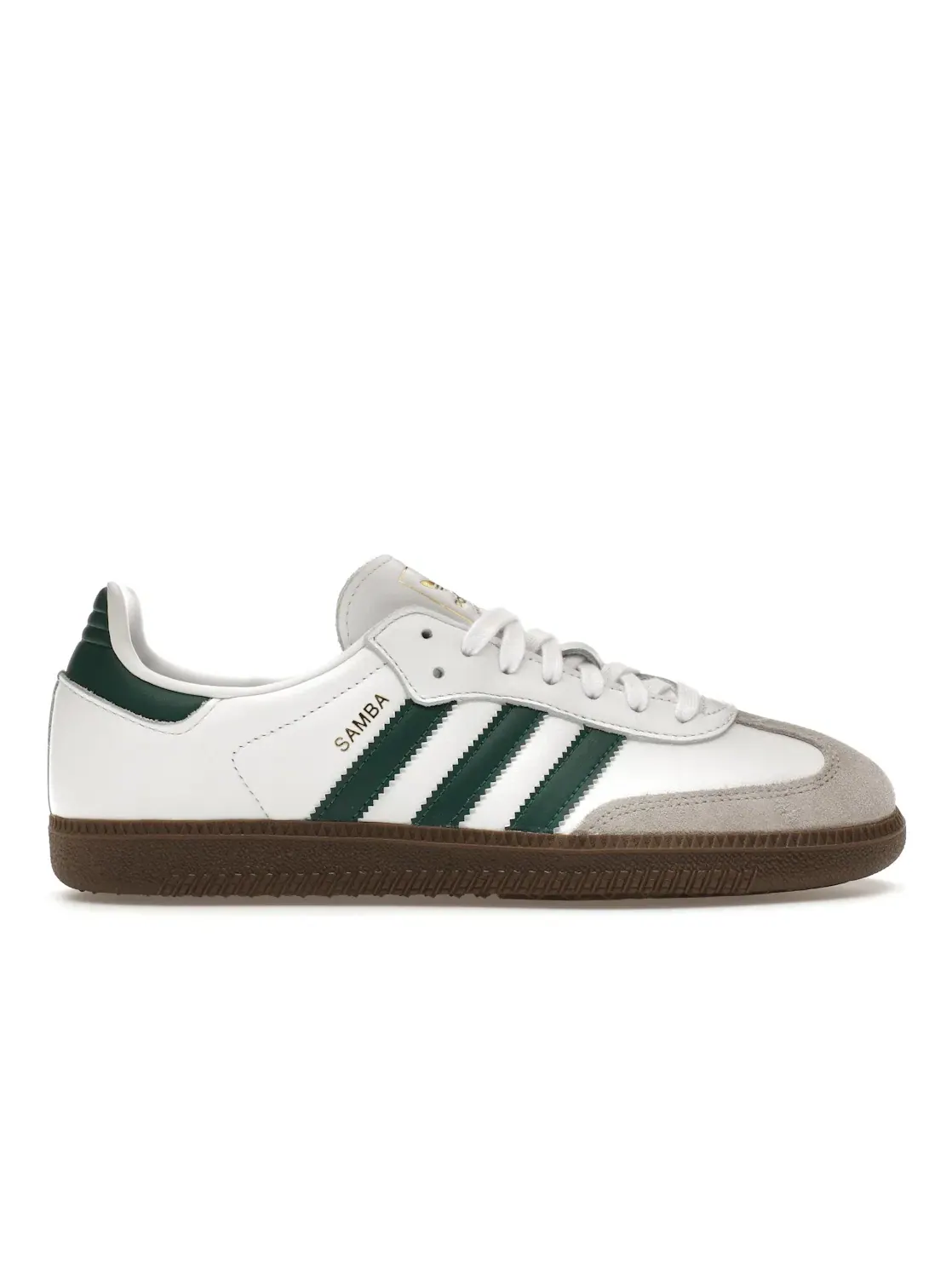 Мужские кроссовки Lifestyle с замшевым верхом Adidas Samba OG — изображение 1 из 4, белый/зеленый/прозрачный