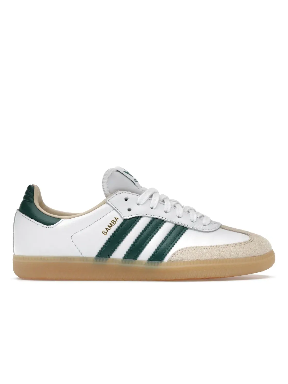 Мужские кроссовки с замшевым верхом Adidas Samba OG — изображение 1 из 4, белый/зеленый
