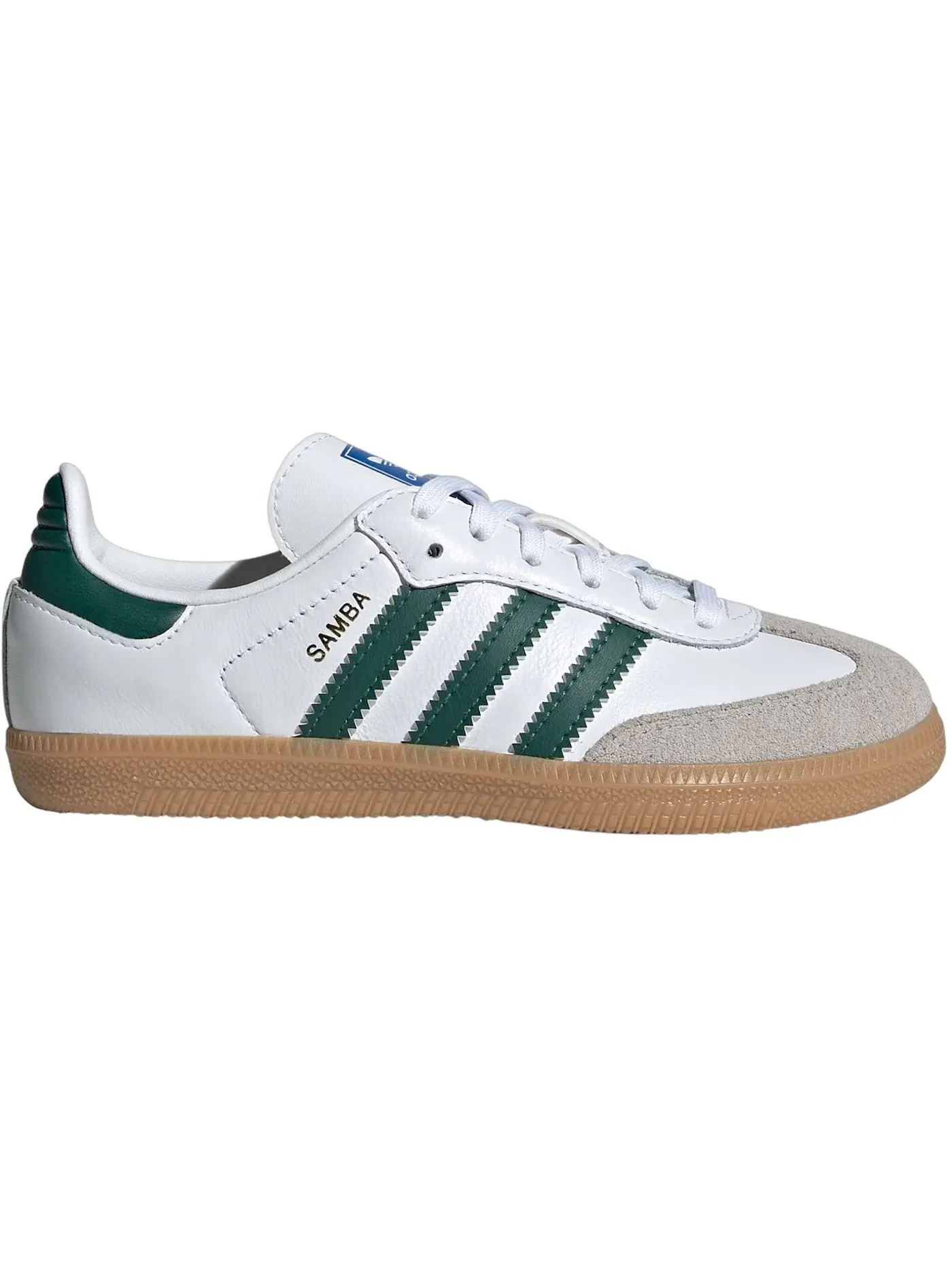 Детские кроссовки lifestyle Adidas Samba OG — изображение 1 из 1, белый/зеленый