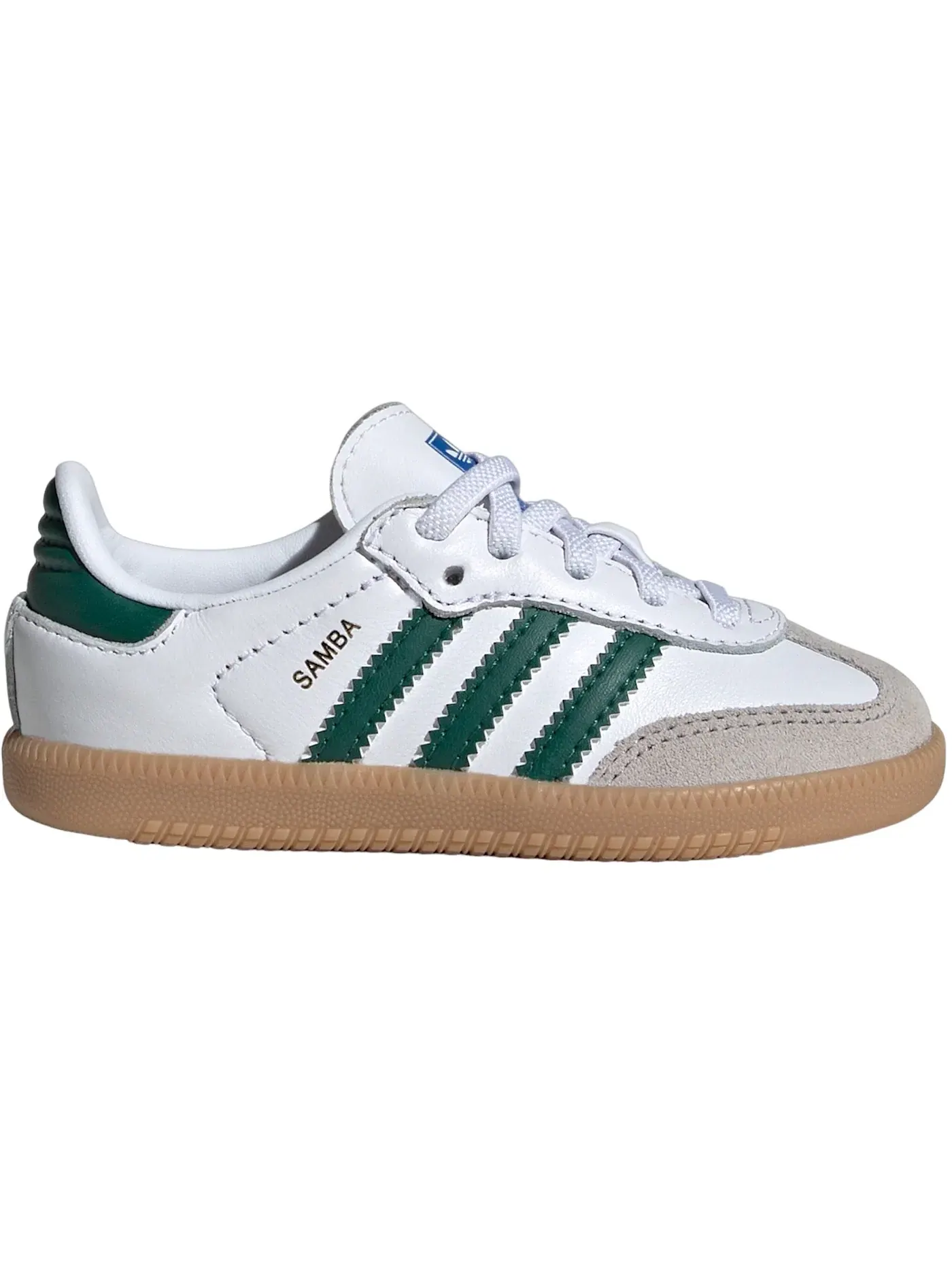 Детские кроссовки с длинным язычком Adidas Samba OG — изображение 1 из 1, белый/зеленый