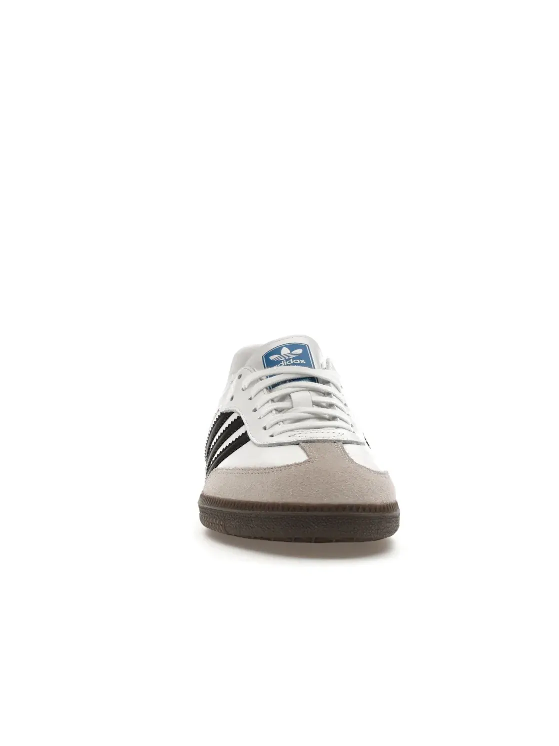 Детские кроссовки для мальчиков и девочек с замшевыми вставками Adidas Samba OG — изображение 2 из 4, белый черный