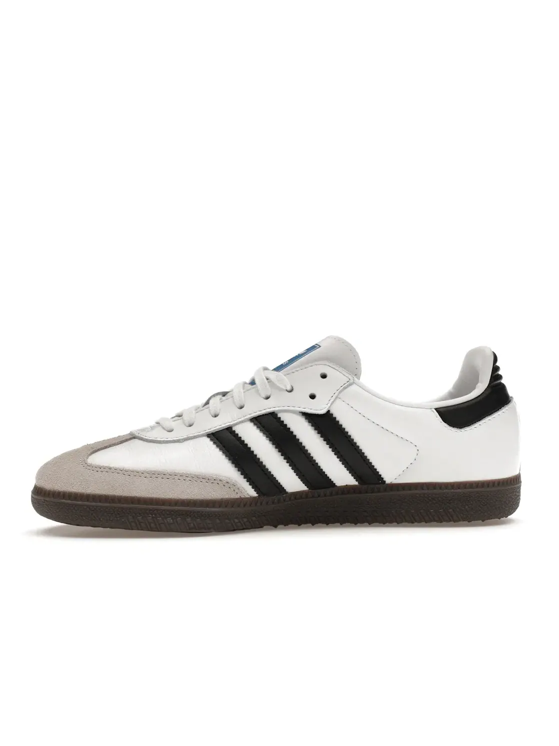 Детские кроссовки для мальчиков и девочек с замшевыми вставками Adidas Samba OG — изображение 3 из 4, белый черный