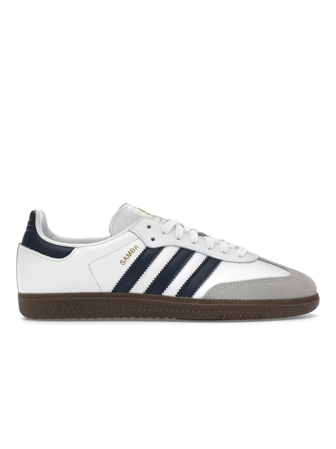 Мужские кроссовки с замшевыми вставками Adidas Samba OG — изображение 1 из 4, белый индиго прозрачный