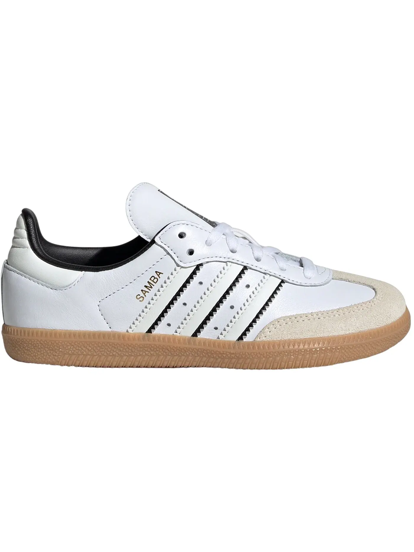 Детские кроссовки Lifestyle с замшевыми вставками Adidas Samba OG — изображение 1 из 1, белый белый черный