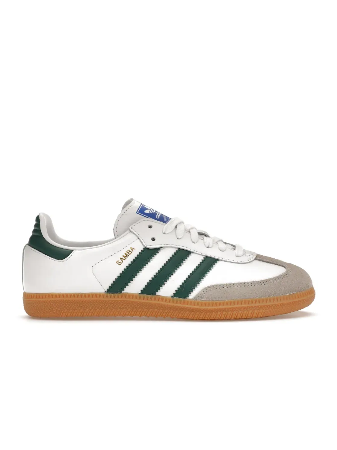 Мужские кроссовки с замшевым накладком Adidas Samba OG — изображение 1 из 4, белый/зеленый