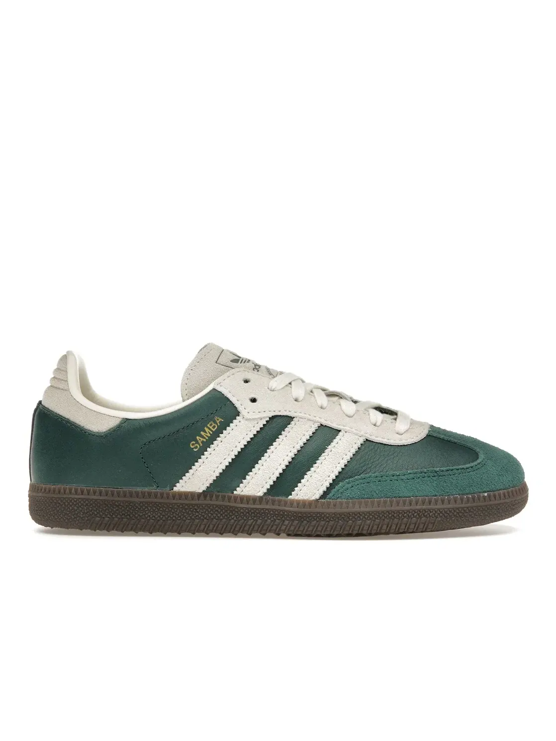 Мужские кроссовки в стиле ретро Adidas Samba OG — изображение 1 из 4, зеленый/кремовый белый