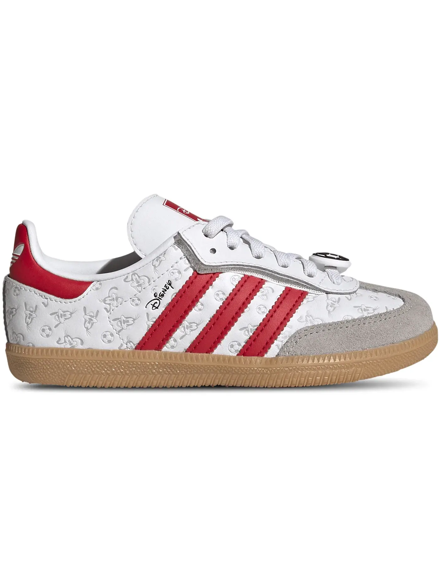Детские кроссовки с принтом Goofy Adidas Samba OG Comfort Closure — изображение 1 из 1, белый