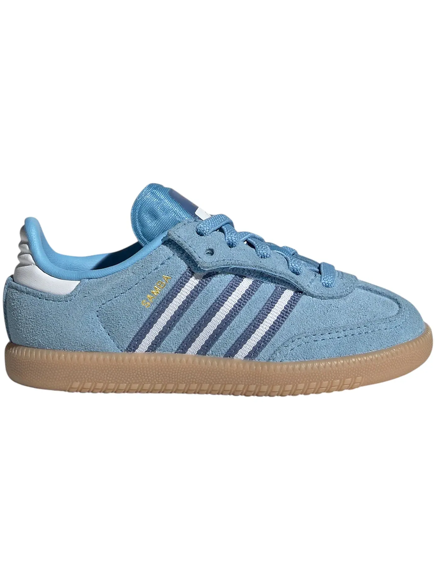 Детские кроссовки Lifestyle с закрытой шнуровкой Adidas Samba OG Comfort Closure — изображение 1 из 1, светлый синий белый