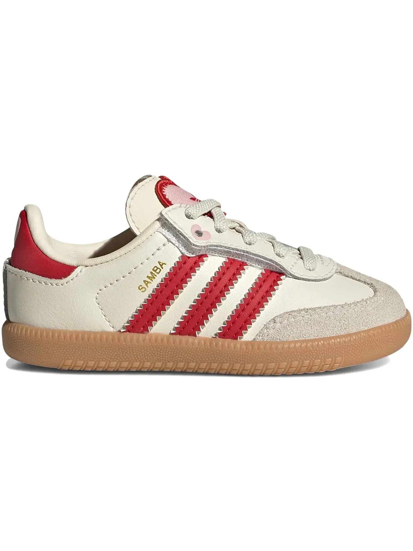Детские кроссовки lifestyle с застежкой-липучкой Adidas Samba OG Comfort Closure — изображение 1 из 1, кремовый белый