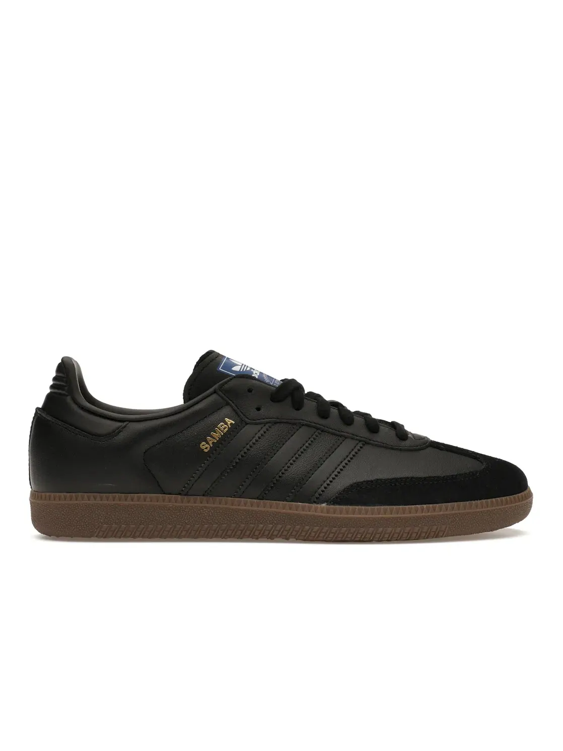 Мужские кроссовки с гладкой кожей Samba OG Adidas — изображение 1 из 4, черный/черный