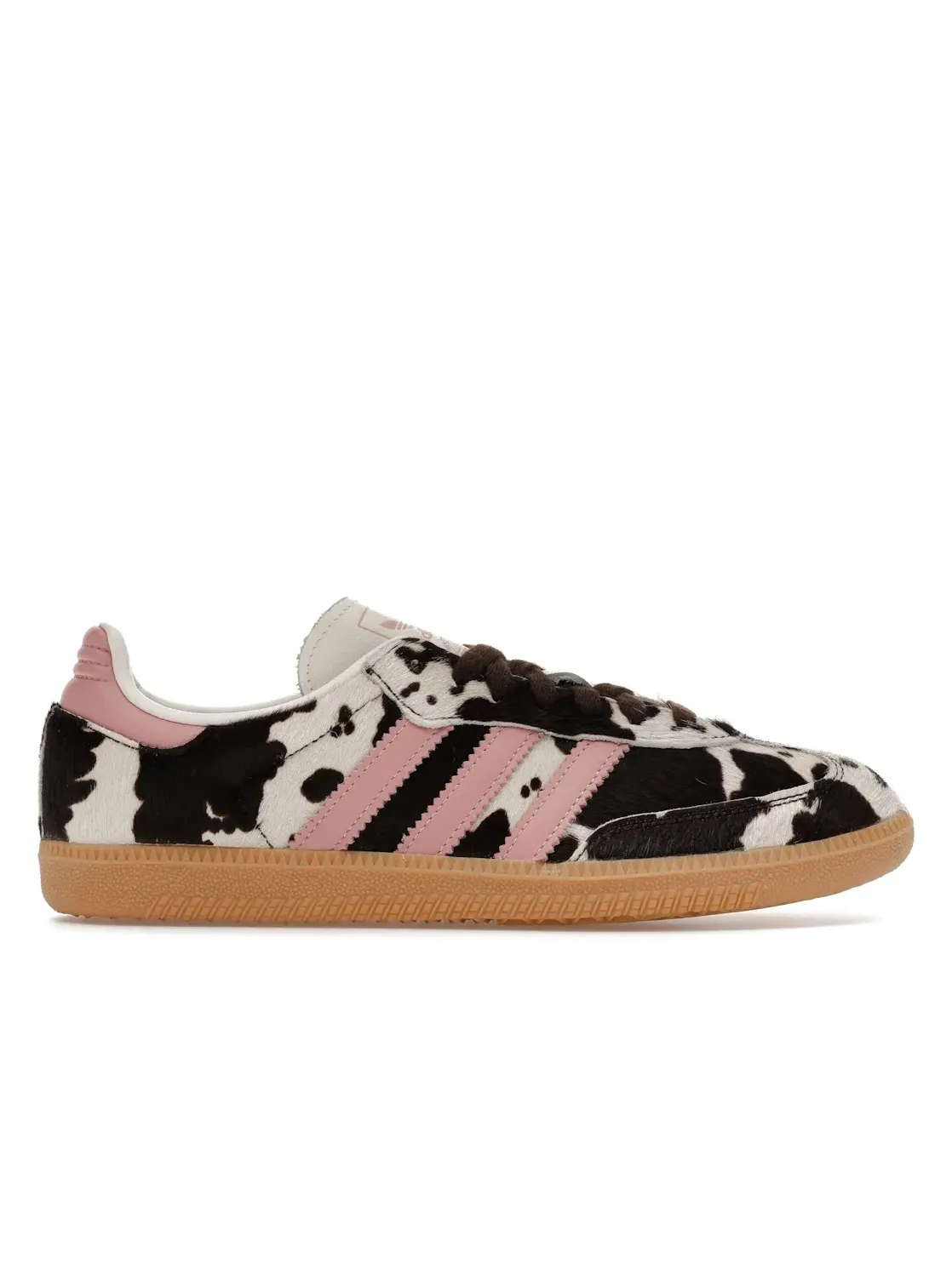 Женские кроссовки с принтом коровы Adidas Samba OG — изображение 1 из 4, темный коричневый//белый