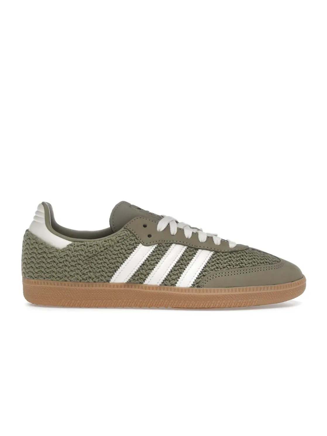 Женские кроссовки с вязаным верхом Adidas Samba OG — изображение 1 из 4, зеленый/кремовый белый