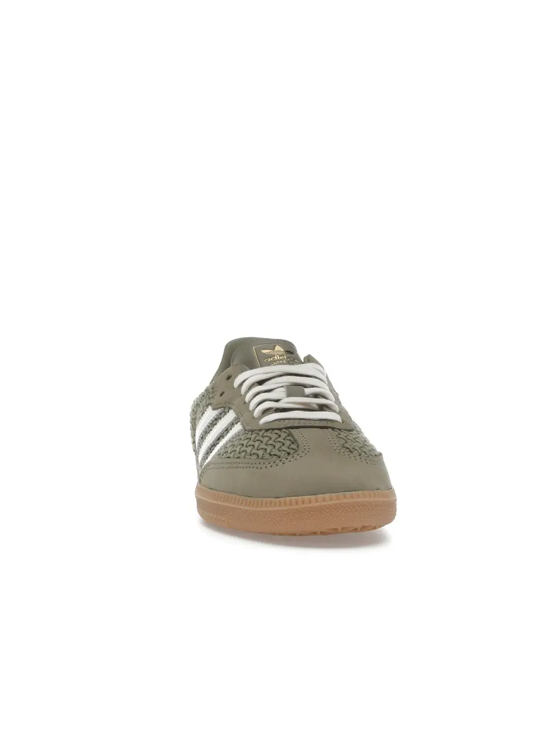 Женские кроссовки с вязаным верхом Adidas Samba OG — изображение 2 из 4, зеленый/кремовый белый