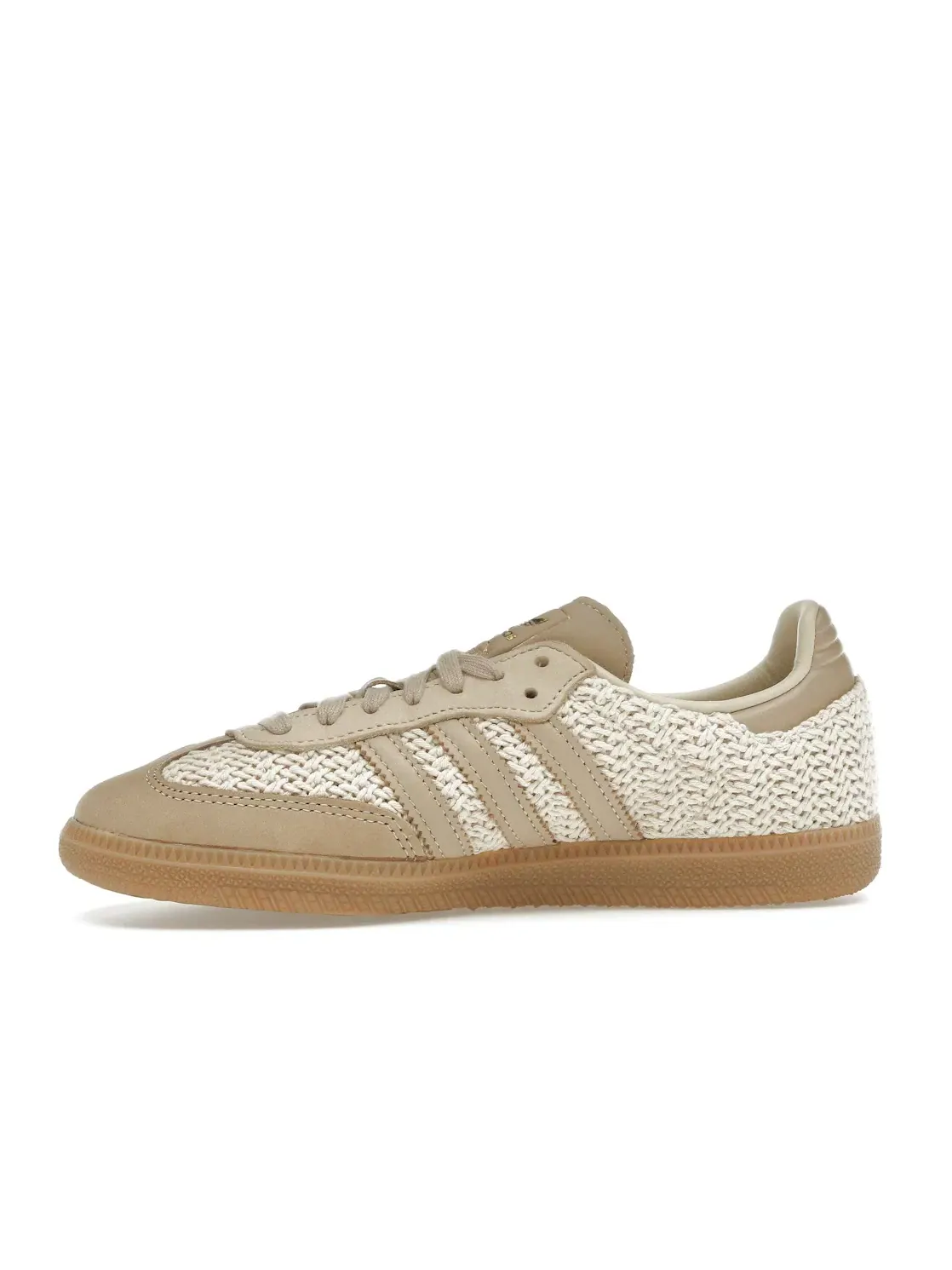 Женские кроссовки с вязаным верхом Adidas Samba OG — изображение 3 из 4, песочный/бежевый