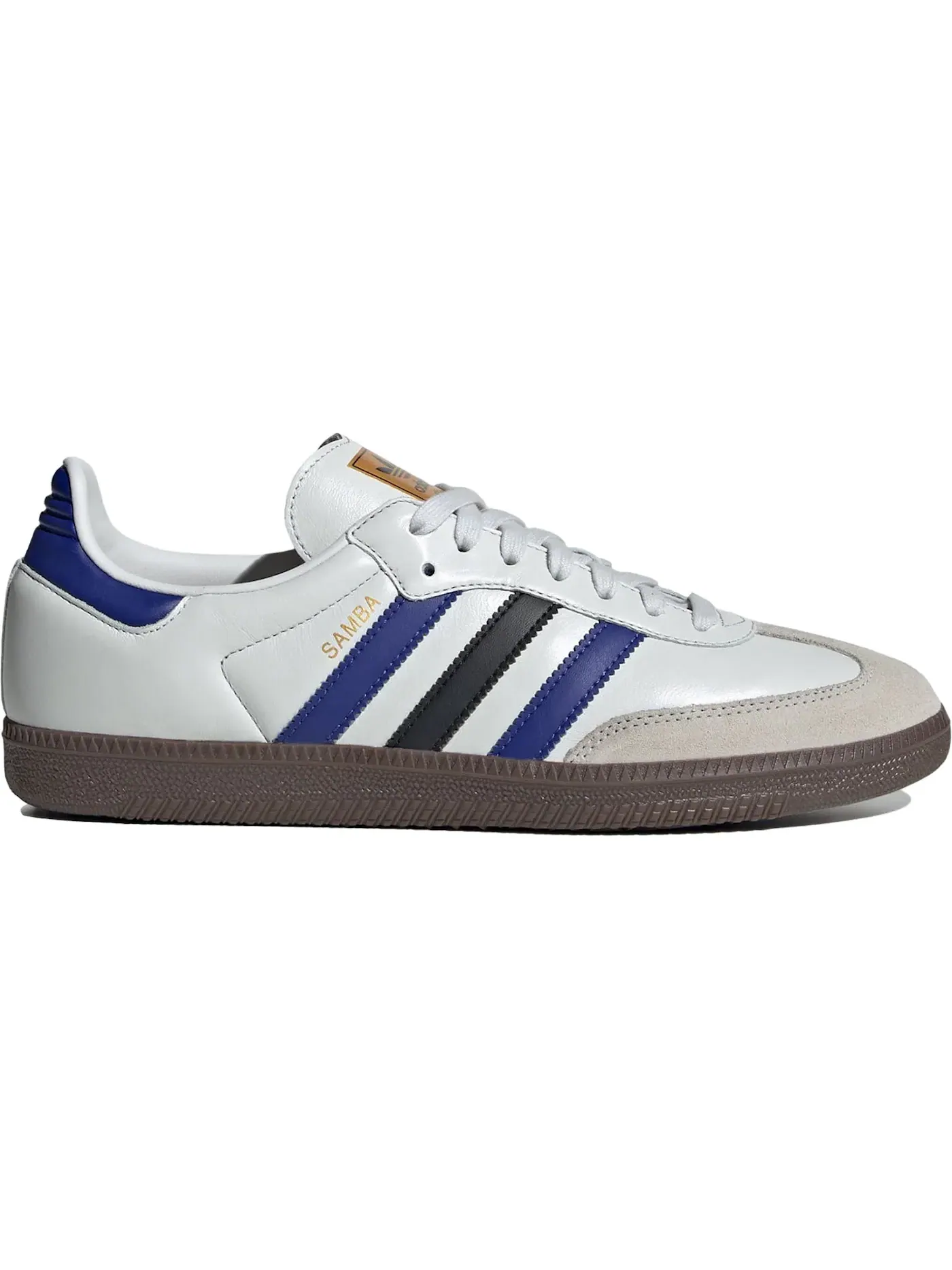 Мужские кроссовки повседневные Adidas Samba OG — изображение 1 из 1, белый/синий/золотистый